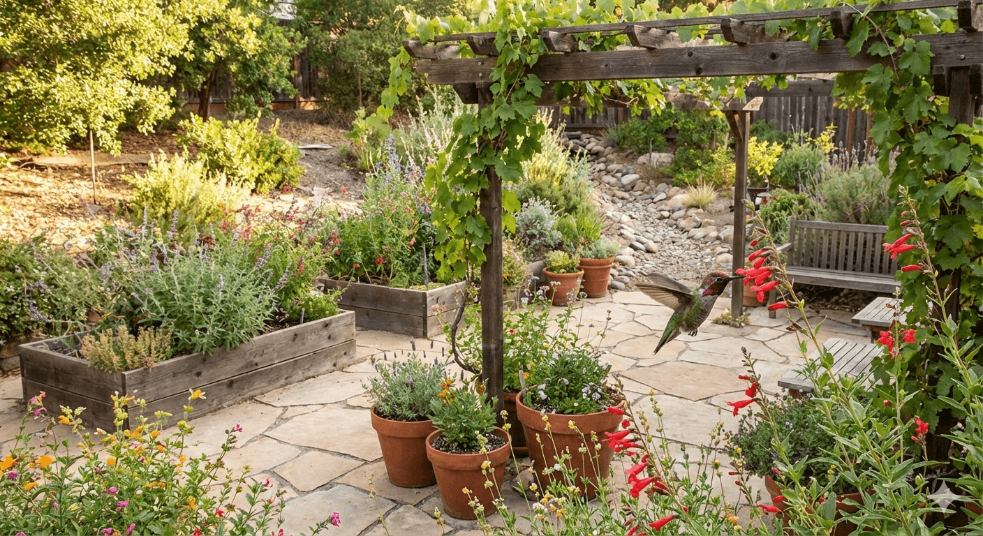 A California native in a container. Showing it can be done!